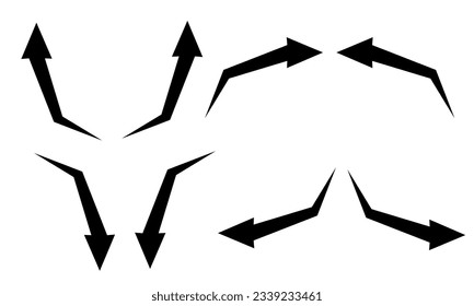 Ilustración vectorial de icono de flecha curvada sobre fondo blanco.
