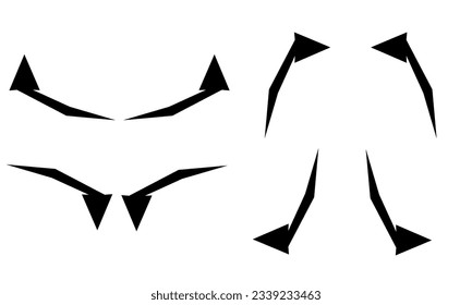 Ilustración vectorial de icono de flecha curvada sobre fondo blanco.