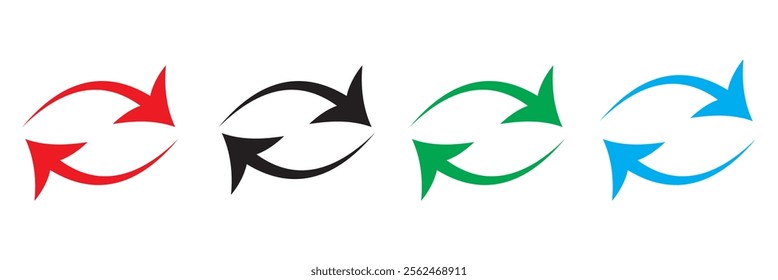 curved arrow icon vector illustration. curve arrow direction icon vector.