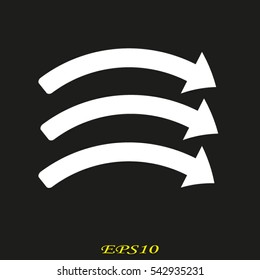 curved arrow icon, vector illustration eps10