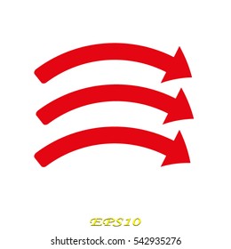 curved arrow icon, vector illustration eps10