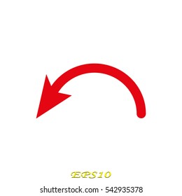 curved arrow icon, vector illustration eps10