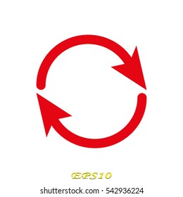 curved arrow icon, vector illustration eps10