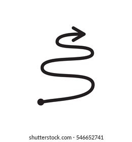 curved arrow icon vector illustration sign symbol