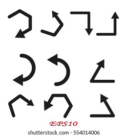 curved arrow icon, vector illustration eps10