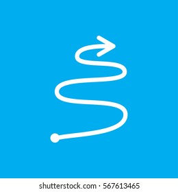 curved arrow icon vector illustration sign symbol