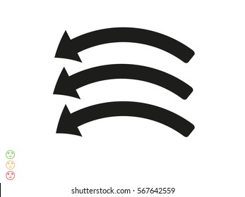 curved arrow icon, vector illustration eps10