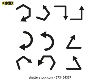 curved arrow icon, vector illustration eps10