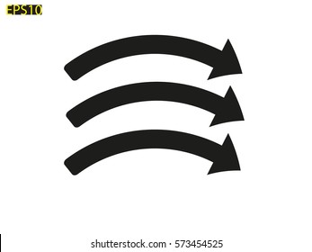 Similar Images, Stock Photos & Vectors of curved arrow icon, vector