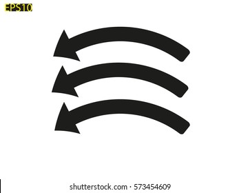 curved arrow icon, vector illustration eps10