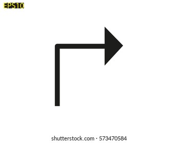 curved arrow icon, vector illustration eps10