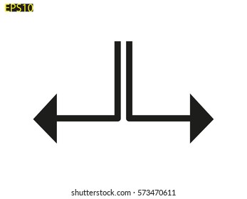 curved arrow icon, vector illustration eps10