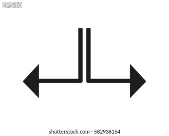 curved arrow icon, vector illustration eps10