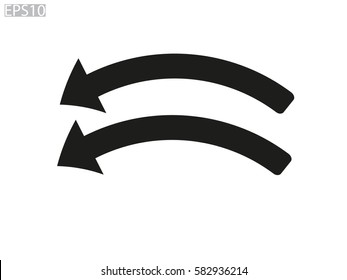 Curved Arrow Icon, Vector Illustration Eps10