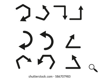 curved arrow icon, vector illustration eps10