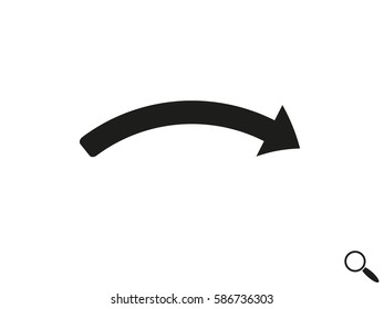 curved arrow icon, vector illustration eps10