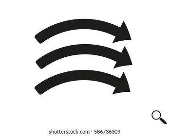 curved arrow icon, vector illustration eps10