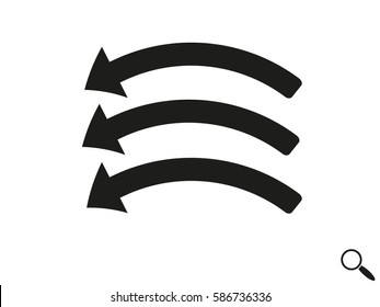 curved arrow icon, vector illustration eps10