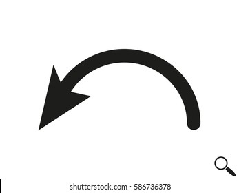 curved arrow icon, vector illustration eps10