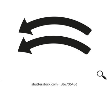 curved arrow icon, vector illustration eps10