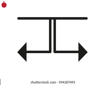 curved arrow icon, vector illustration eps10
