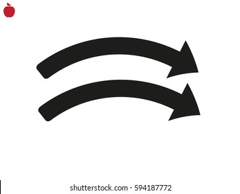curved arrow icon, vector illustration eps10