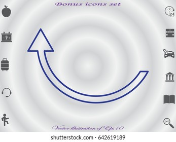curved arrow icon, vector illustration eps10