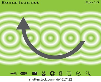 curved arrow icon, vector illustration eps10