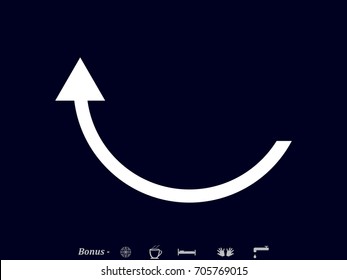 curved arrow icon, vector illustration eps10