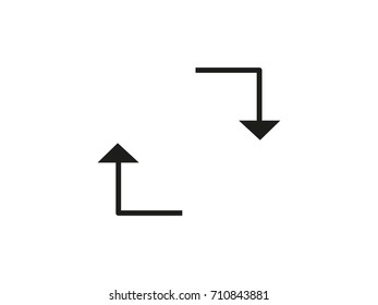 curved arrow icon, vector illustration eps10