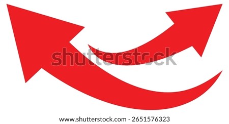 Curved arrow. Curved arrow icon. Curved arrow vector illustration isolated on white background.