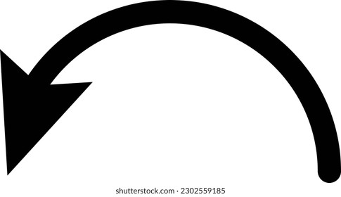 curved arrow icon vector isolated on white background for your web site design, logo, app, UI