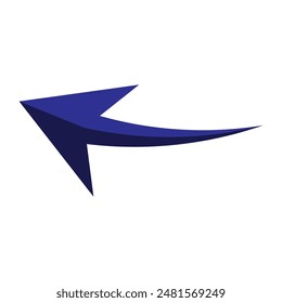 Curved arrow. Curved arrow icon. curved arrow vector isolated on white background. vector illustration.