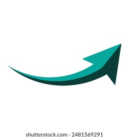 Curved arrow. Curved arrow icon. curved arrow vector isolated on white background. vector illustration.