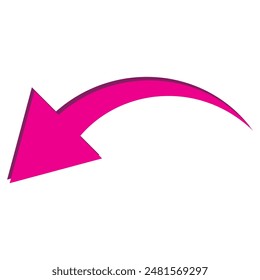 Flecha curva. Icono de flecha curva. Vector de flecha curva aislado sobre fondo blanco. Ilustración vectorial.