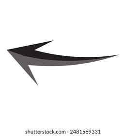 Curved arrow. Curved arrow icon. curved arrow vector isolated on white background. vector illustration.