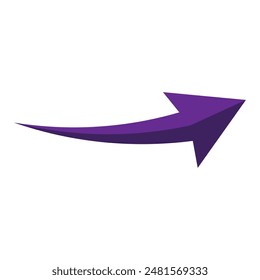 Curved arrow. Curved arrow icon. curved arrow vector isolated on white background. vector illustration.
