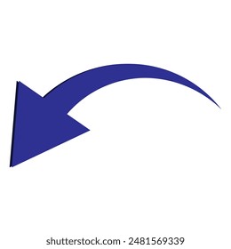 Flecha curva. Icono de flecha curva. Vector de flecha curva aislado sobre fondo blanco. Ilustración vectorial.