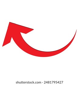 Curved arrow. Curved arrow icon. curved arrow vector isolated on white background. vector illustration.