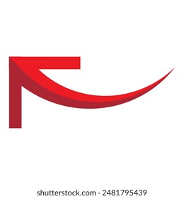 Flecha curva. Icono de flecha curva. Vector de flecha curva aislado sobre fondo blanco. Ilustración vectorial.
