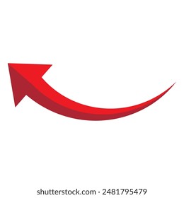 Curved arrow. Curved arrow icon. curved arrow vector isolated on white background. vector illustration.
