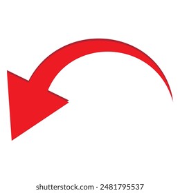 Flecha curva. Icono de flecha curva. Vector de flecha curva aislado sobre fondo blanco. Ilustración vectorial.