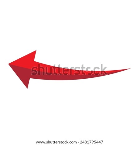 Curved arrow. Curved arrow icon. curved arrow vector isolated on white background. vector illustration.
