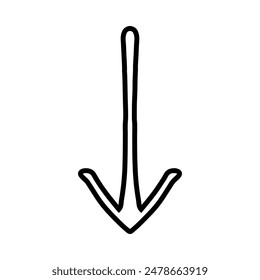 Curved arrow icon vector. Arrow pointer icon sign symbol in trendy flat style. Set elements in colored icons. Arrow down vector icon illustration isolated on white background