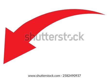 Curved arrow icon vector. Arrow pointer icon sign symbol vector. Arrow right vector icon illustration isolated on white background