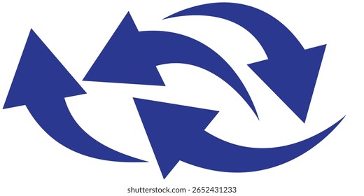 ícone de seta curva conjunto de vetores. Coleção de design colorido de símbolo de setas de direção direita.
