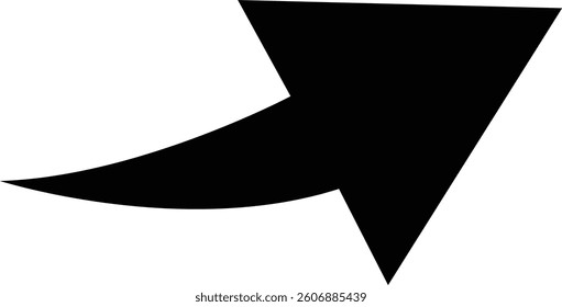 Curved arrow icon.curved vintage interface element of open next page, swipe.simple doodle curve side arrow of motion icon vector illustration.Arrow sign. Flat style icons.