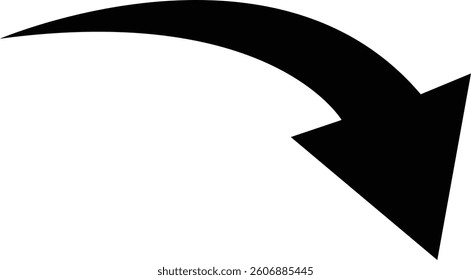 Curved arrow icon.curved vintage interface element of open next page, swipe.simple doodle curve side arrow of motion icon vector illustration.Arrow sign. Flat style icons.