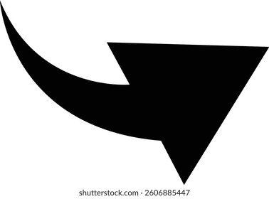 Curved arrow icon.curved vintage interface element of open next page, swipe.simple doodle curve side arrow of motion icon vector illustration.Arrow sign. Flat style icons.