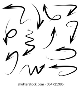 curved arrow icons